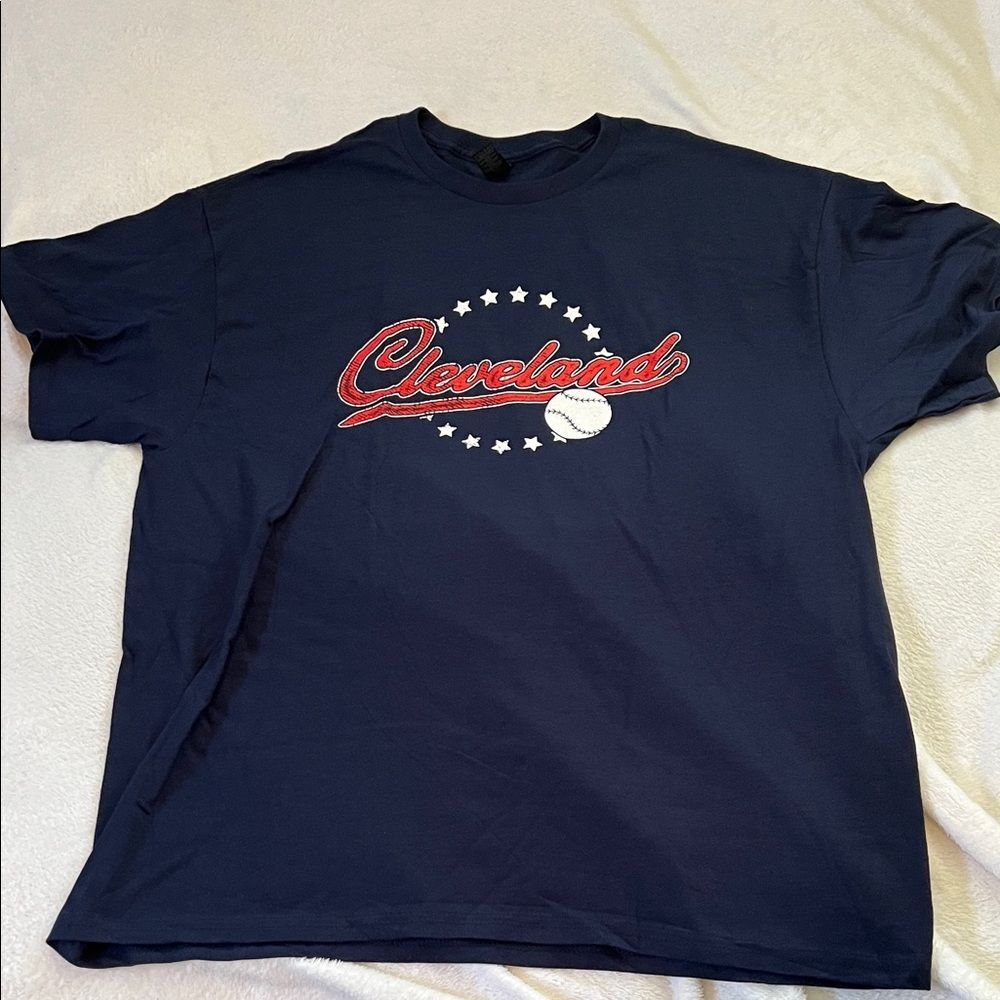 Cleveland Baseball Navy Blue T-Shirt (Men’s XL)